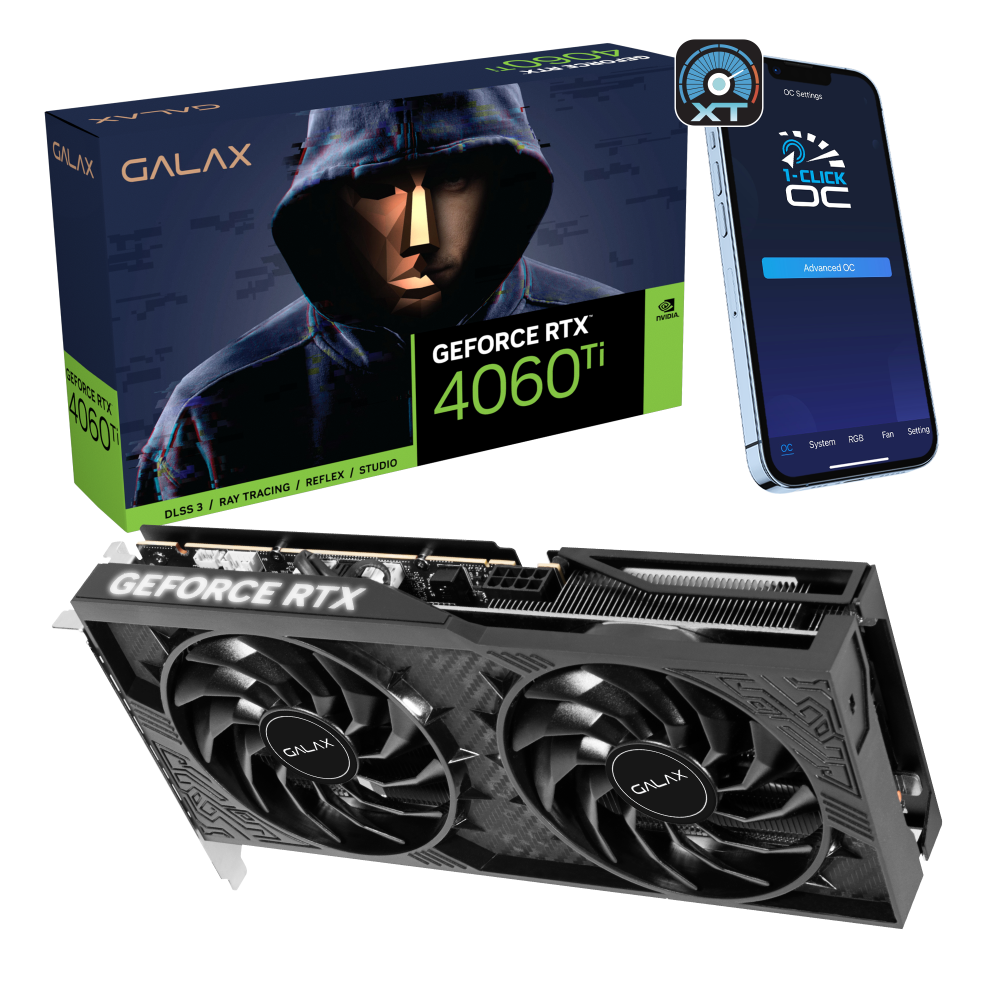 Galax Geforce Rtx™ 4060 Ti 8gb 1 Click Oc