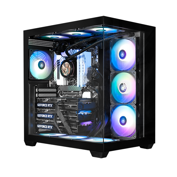 HOF ALLSYNQ PC CASE Black (7 Fans) - GALAX